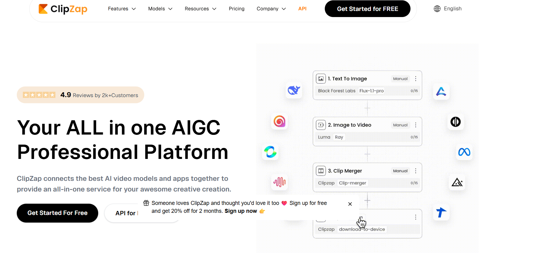 ClipZap AIGC Platform