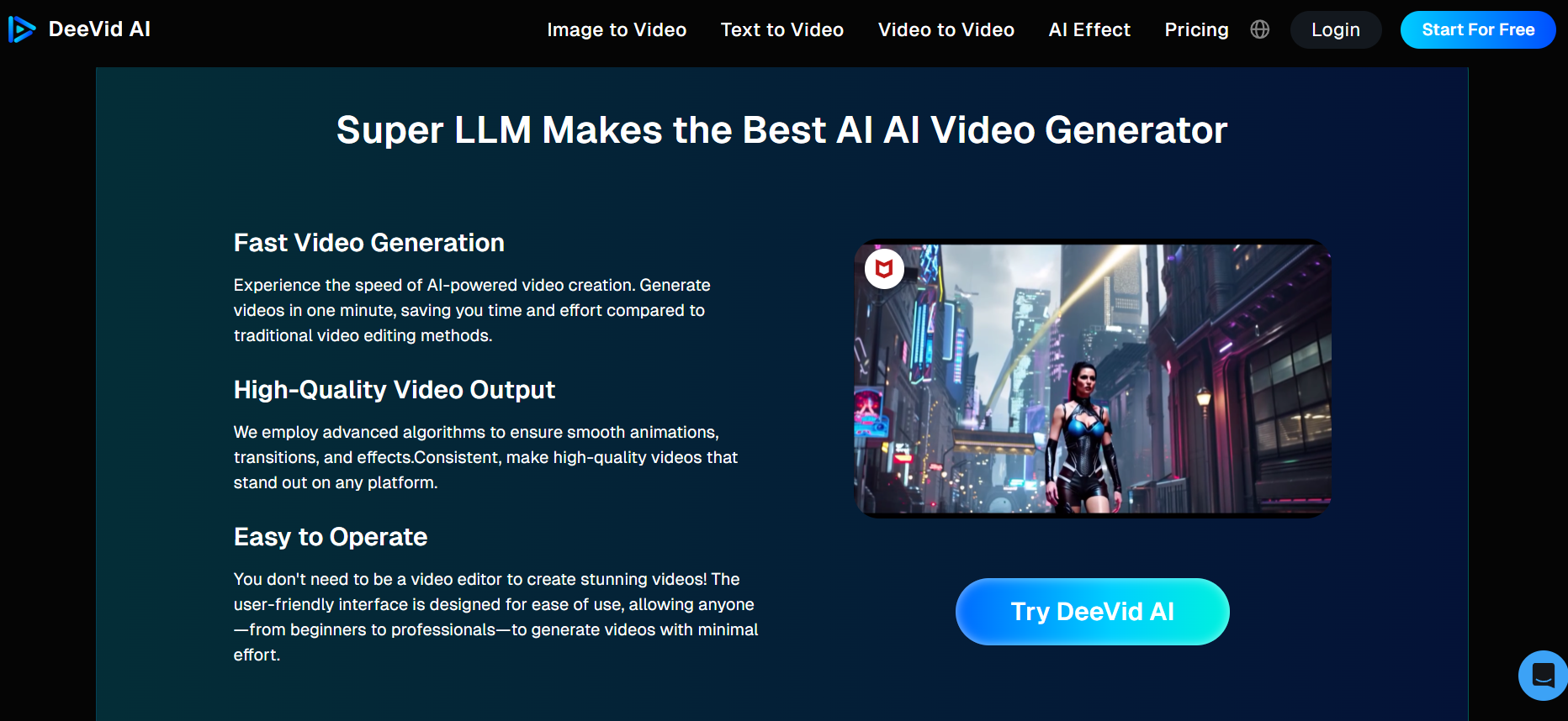Deevid AI Video Generator