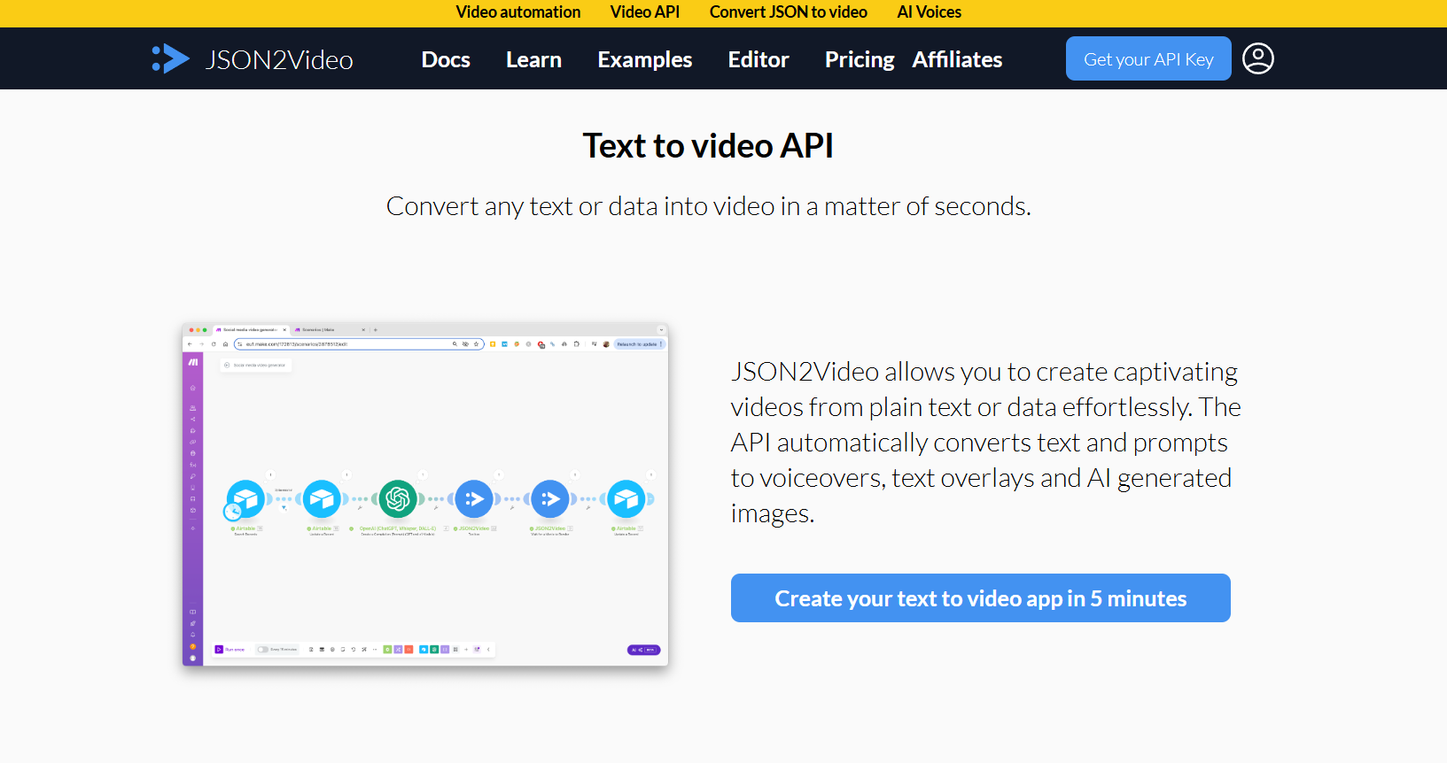 JSON2Video API