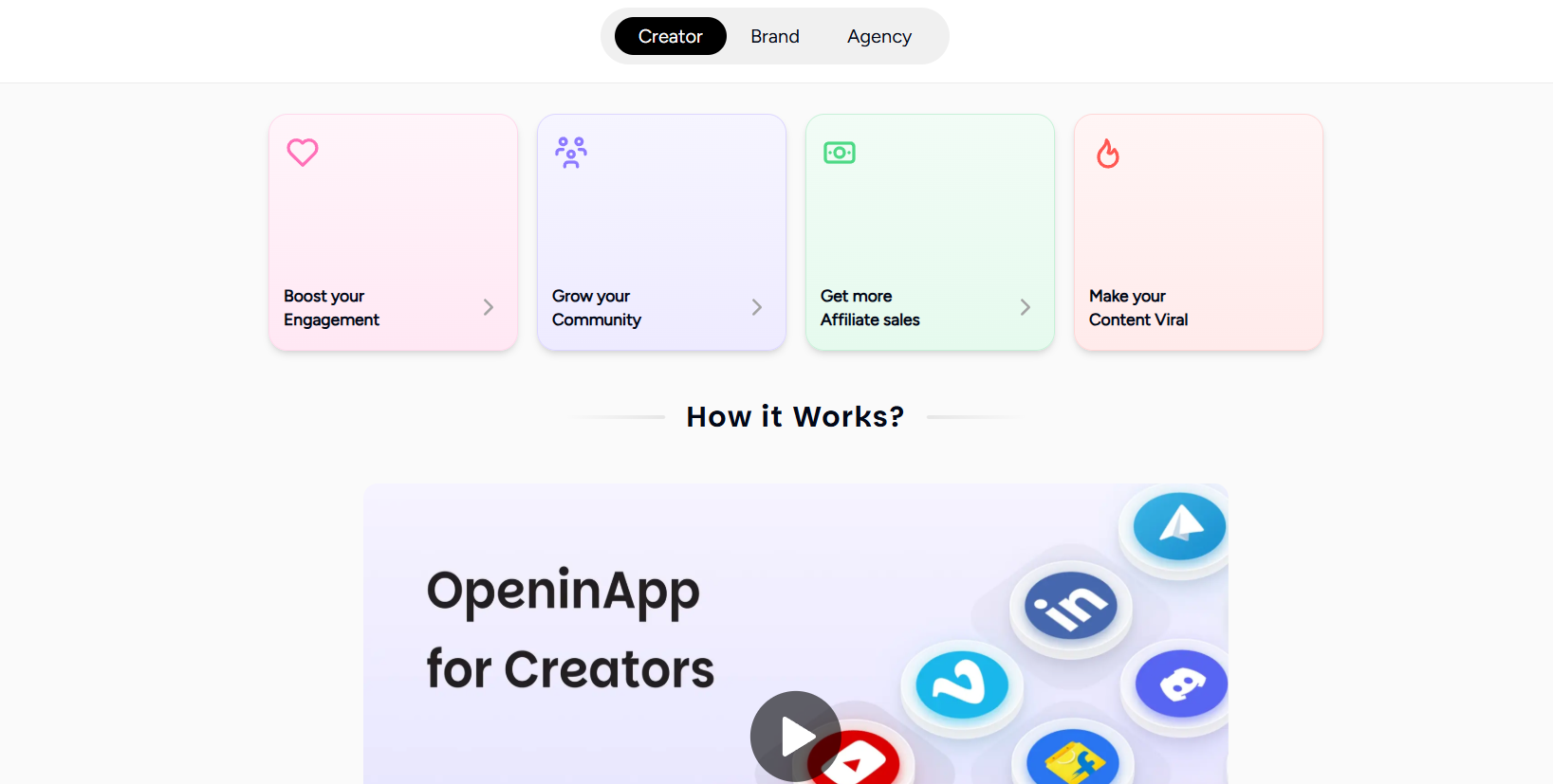 OpeninApp for creators