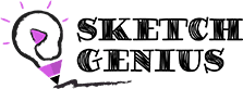 SketchGenius 4-in-1 logo